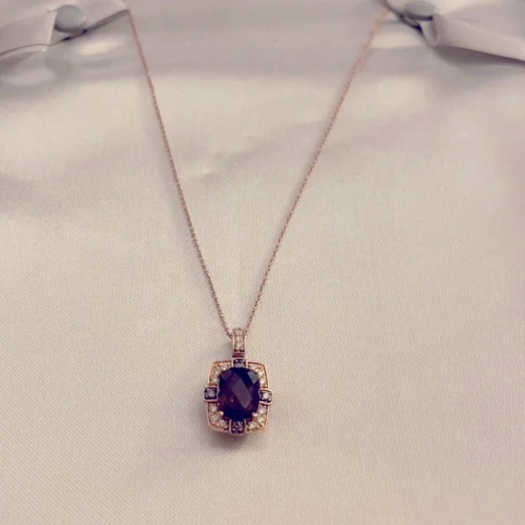 Zales Jewelry Rose Gold Chain Chocolate Diamond Necklace